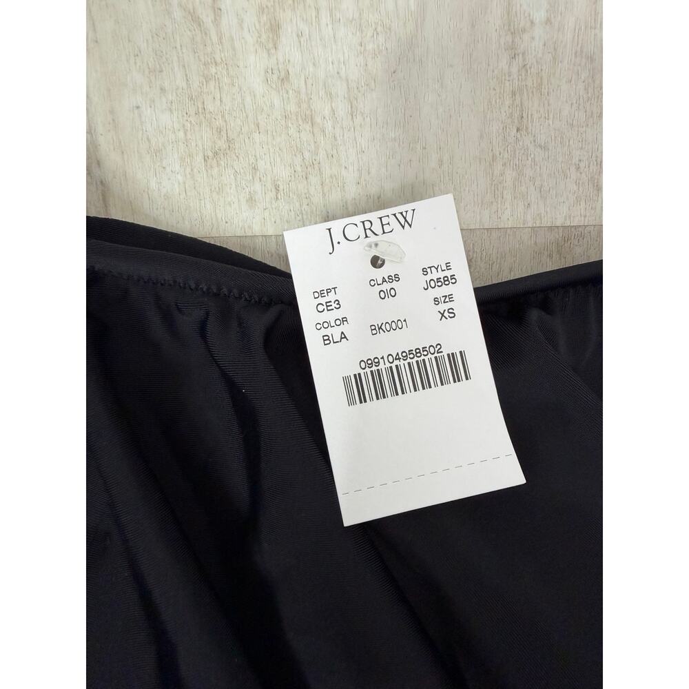 NEW J.Crew Factory Ruffle one-shoulder one-piece swimsuit Black Size XS #J0585 - Picture 7 of 7
